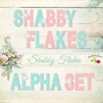 Shabby Flakes Alpha Set Shabby Flakes Alpha Set