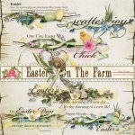 Easter On The Farm WordArt Easter On The Farm WordArt