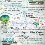 Spring Rain WordArt Spring Rain WordArt