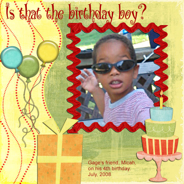 birthday bliss layout