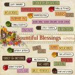 Bountiful Blessings Word Art