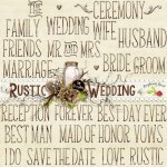 Rustic Wedding Rusty Words