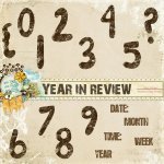Year In Review Stamped Numbers