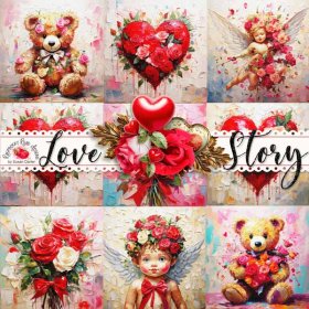 Love Story Art Papers