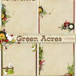Green Acres Stacked Papers
