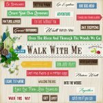 Walk With Me Wordart