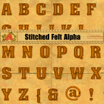 Halloween Felt Stitched Alpha