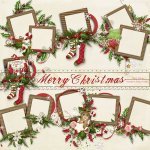 Merry Christmas Cluster Set