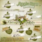 Autumn Apples WordArt Set