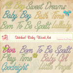 Stitched Baby Word Art