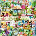 Frog Luau Element Set