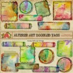 Altered Art Doodled Tags
