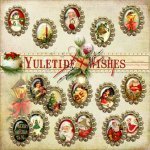 Yuletide Wishes Glass Charm Set