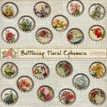 Bottlecap Floral Ephemera