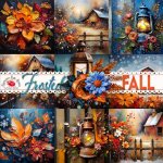 Frosted Fall Art Papers