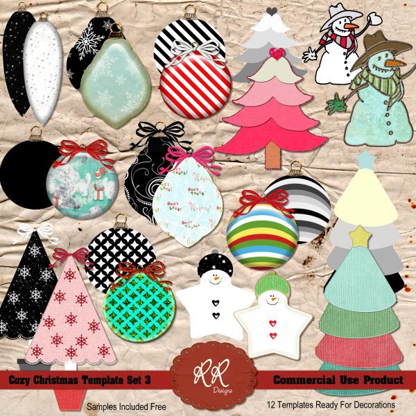 Cozy Christmas Template Set 3
