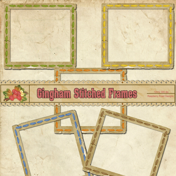 Gingham Stitched Frames