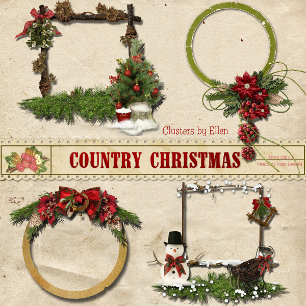 Country Christmas Clusters