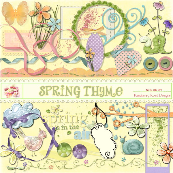 Spring Thyme Element Set 1 - Click Image to Close