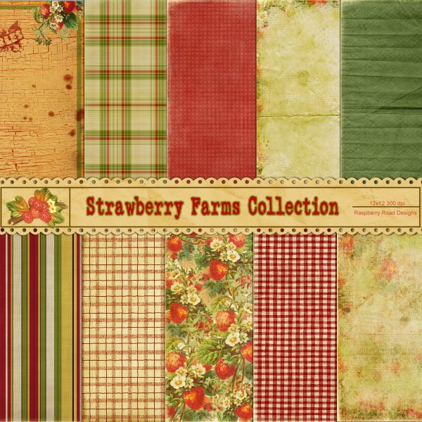 Strawberry Farm Paper Pack 2