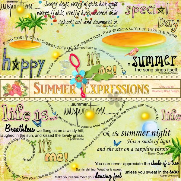 Summer Expression Word Art